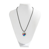 Thumbnail for Dainty Colorful Heart Pendant Wax Cord Choker Necklace - ArtGalleryZen