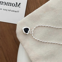 Thumbnail for Dainty Crystal Heart Matching Necklace - ArtGalleryZen