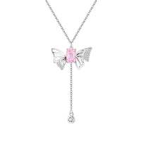Thumbnail for Dainty CZ Inlaid Butterfly Wings Necklace - ArtGalleryZen