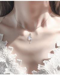 Thumbnail for Dainty CZ Inlaid Crystal Star Moon Phase Necklace - ArtGalleryZen