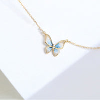 Thumbnail for Dainty CZ Inlaid Enamel Butterfly Necklace Bracelet Set - ArtGalleryZen