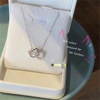 Thumbnail for Dainty CZ Inlaid Kitty Pendant Necklace - ArtGalleryZen