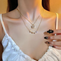 Thumbnail for Dainty CZ Inlaid Transformable Lucky Flower Heart Pendant Necklace - ArtGalleryZen