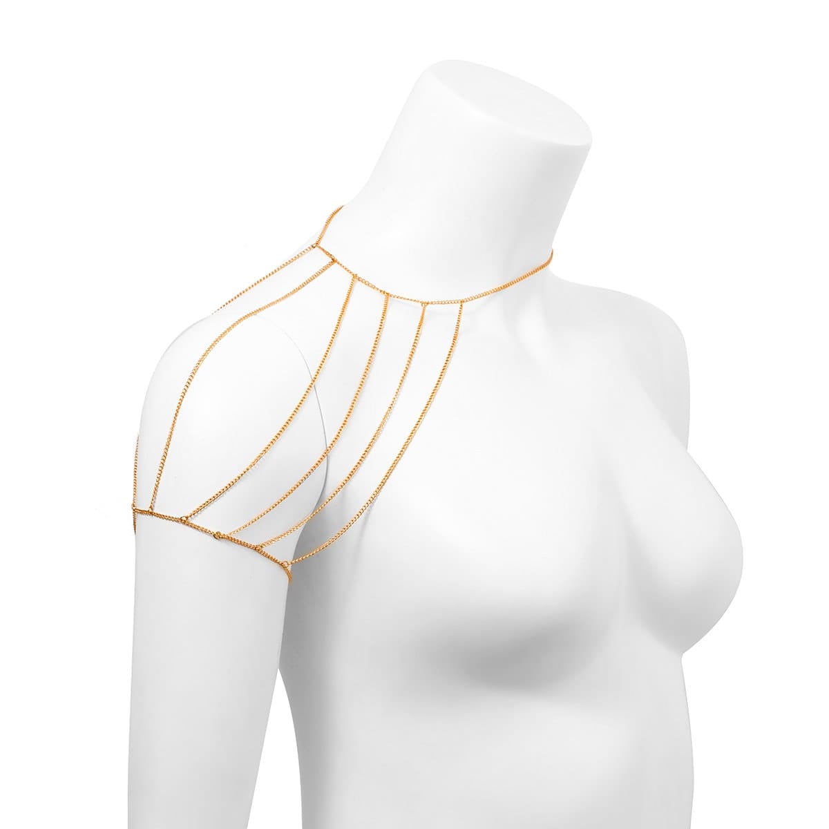 Dainty Layered Gold Silver Tone Tassel Shoulder Necklace - ArtGalleryZen