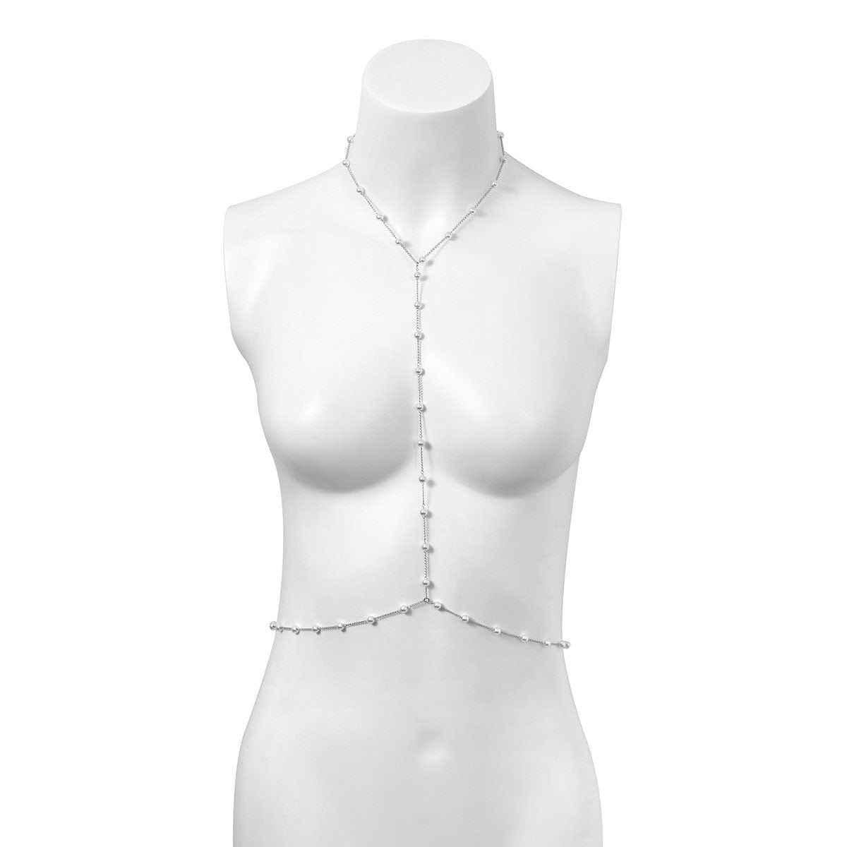 Dainty Pearl Charm Bikini Body Chain - ArtGalleryZen