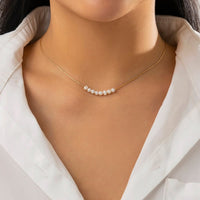 Thumbnail for Dainty Pearl Charm Choker Necklace - ArtGalleryZen