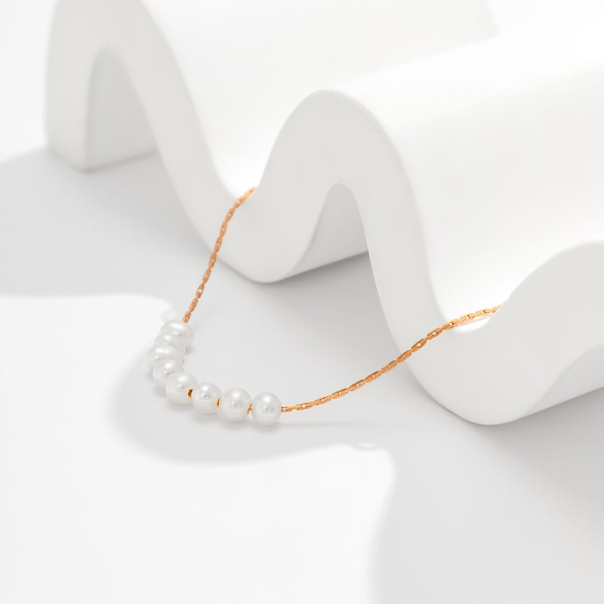 Dainty Pearl Charm Choker Necklace - ArtGalleryZen