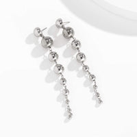 Thumbnail for Dangling Steel Ball Chain Earrings - ArtGalleryZen
