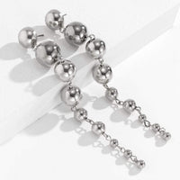 Thumbnail for Dangling Steel Ball Chain Earrings - ArtGalleryZen