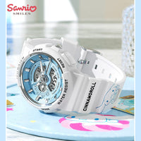 Thumbnail for Genuine Sanrio Cinnamoroll Waterproof Multifunction Electronic Dual Display Quartz Watch - ArtGalleryZen