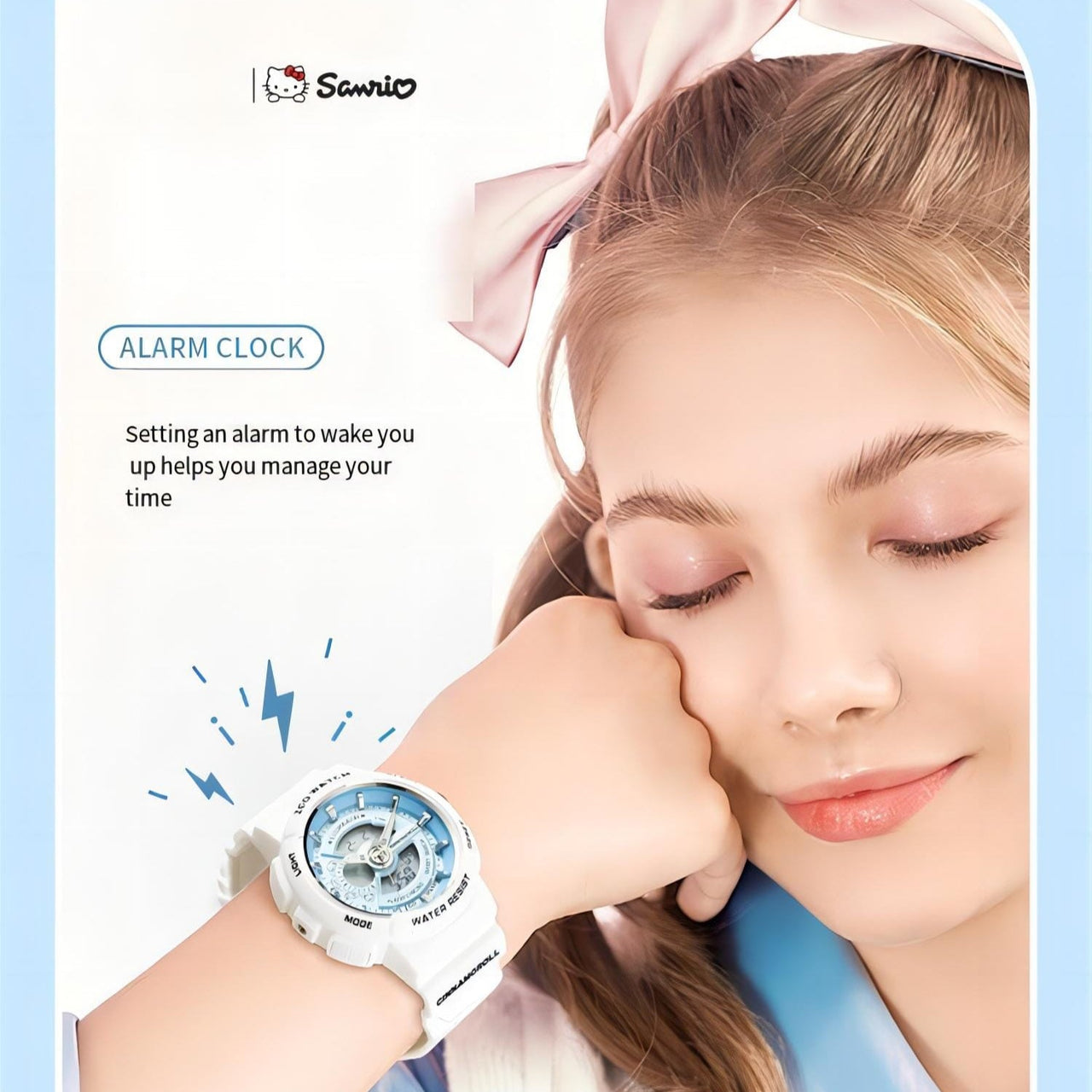 Genuine Sanrio Cinnamoroll Waterproof Multifunction Electronic Dual Display Quartz Watch - ArtGalleryZen