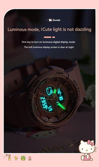 Thumbnail for Genuine Sanrio Cinnamoroll Waterproof Multifunction Electronic Dual Display Quartz Watch - ArtGalleryZen