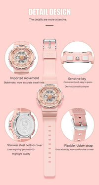 Thumbnail for Genuine Sanrio Hello Kitty Waterproof Multifunction Electronic Dual Display Quartz Watch - ArtGalleryZen