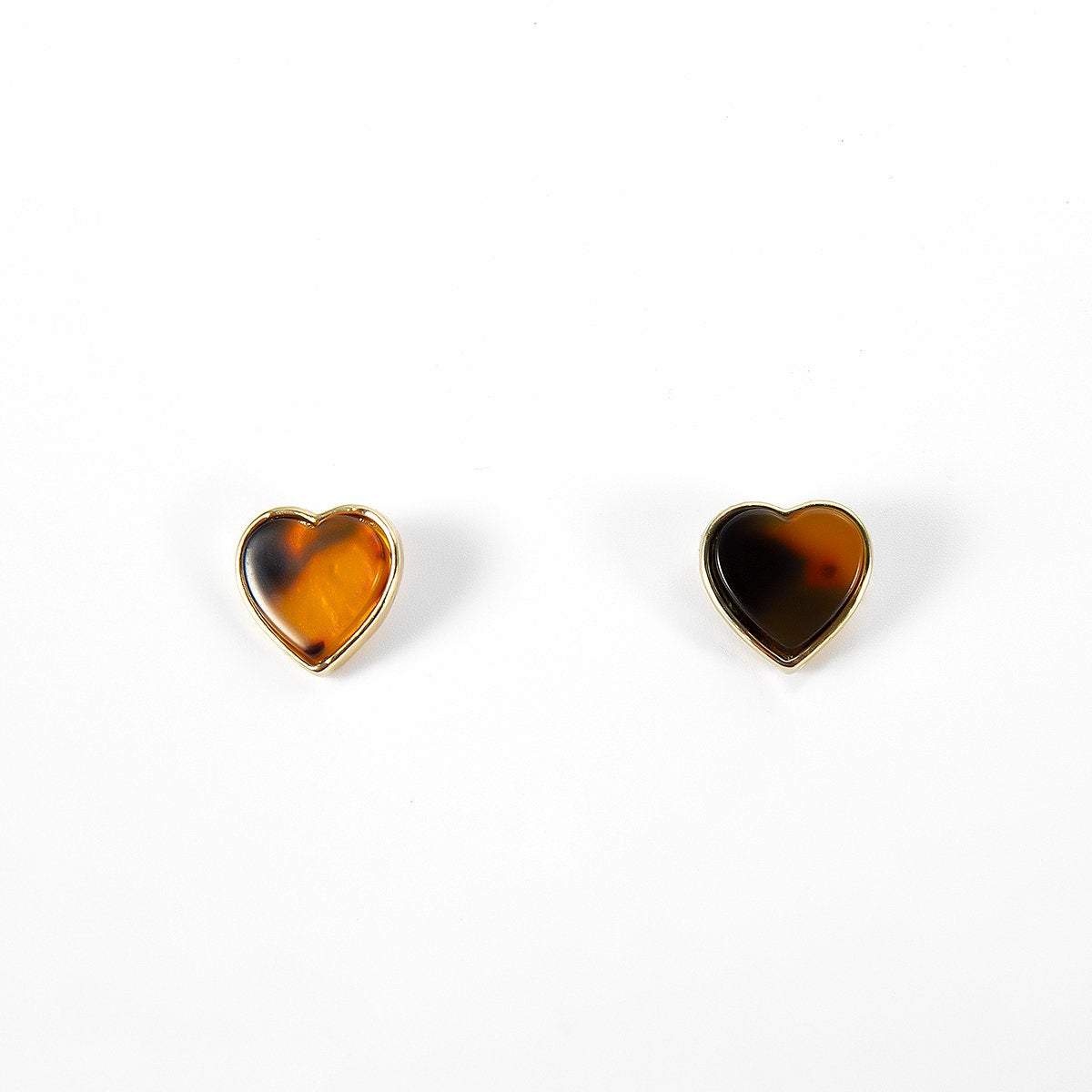 Geometric Acrylic Marble Leopard Heart Shape Earrings -  Tortoise Shell Jewelry - Statement Jewelry - ArtGalleryZen