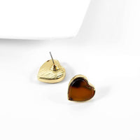 Thumbnail for Geometric Acrylic Marble Leopard Heart Shape Earrings -  Tortoise Shell Jewelry - Statement Jewelry - ArtGalleryZen