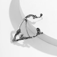 Thumbnail for Geometric Antique Silver Ear Cuff Climber Crawler Wrap Earrings - ArtGalleryZen