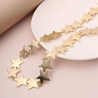 Thumbnail for Geometric Gold Silver Tone Celestial Star Waist Chain - ArtGalleryZen