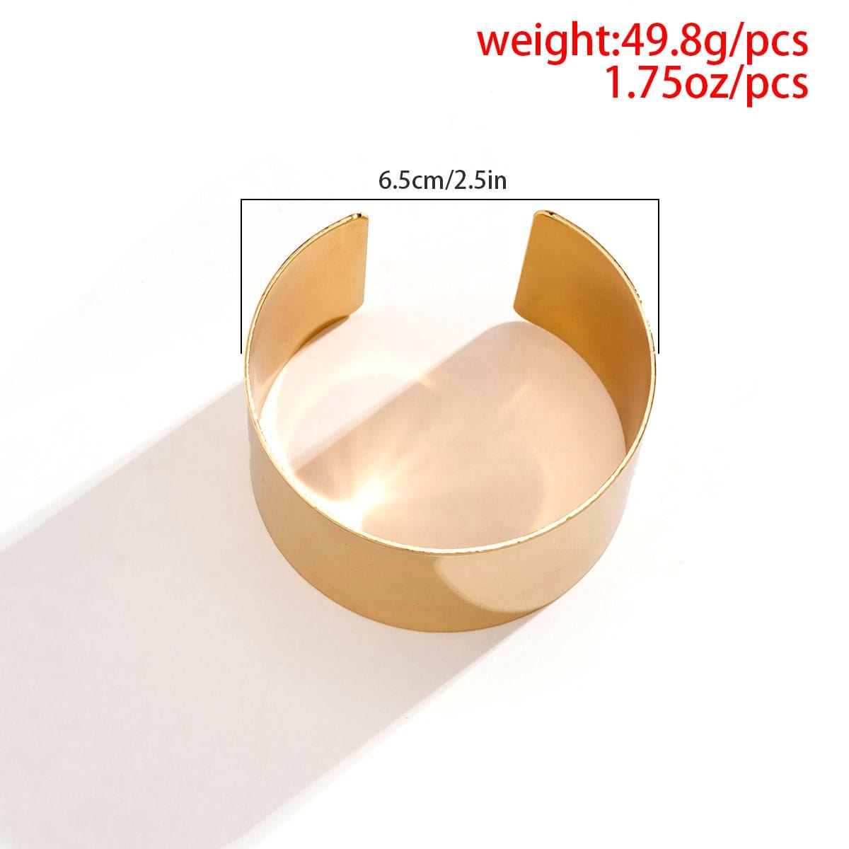 Geometric Gold Silver Tone Mirror Wrist Cuff Wrap Wide Bangle - ArtGalleryZen