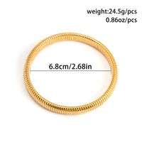 Thumbnail for Geometric Metallic Bangle Bracelet - ArtGalleryZen