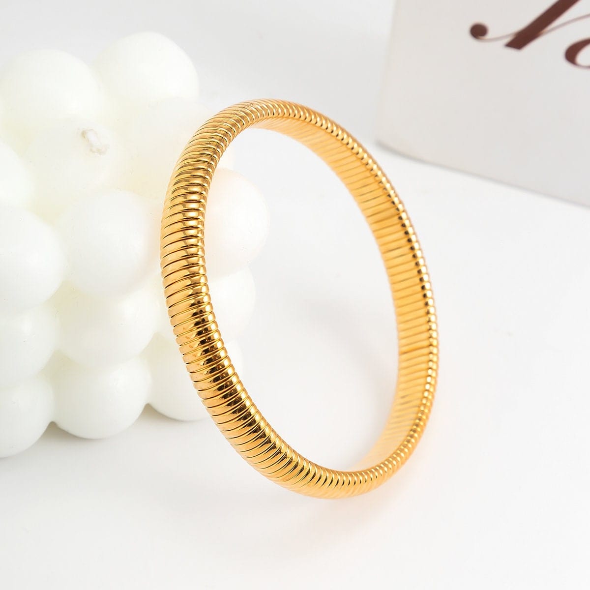 Geometric Metallic Bangle Bracelet - ArtGalleryZen