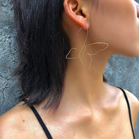 Thumbnail for Geometric Oversize Butterfly Earrings - ArtGalleryZen