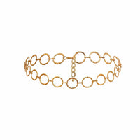 Thumbnail for Geometrical Dainty Gold Tone Metal O Ring Infinity Waist Chain - ArtGalleryZen