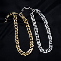 Thumbnail for Gold Silver Tone Costume Chunky Chain Choker Necklace - ArtGalleryZen