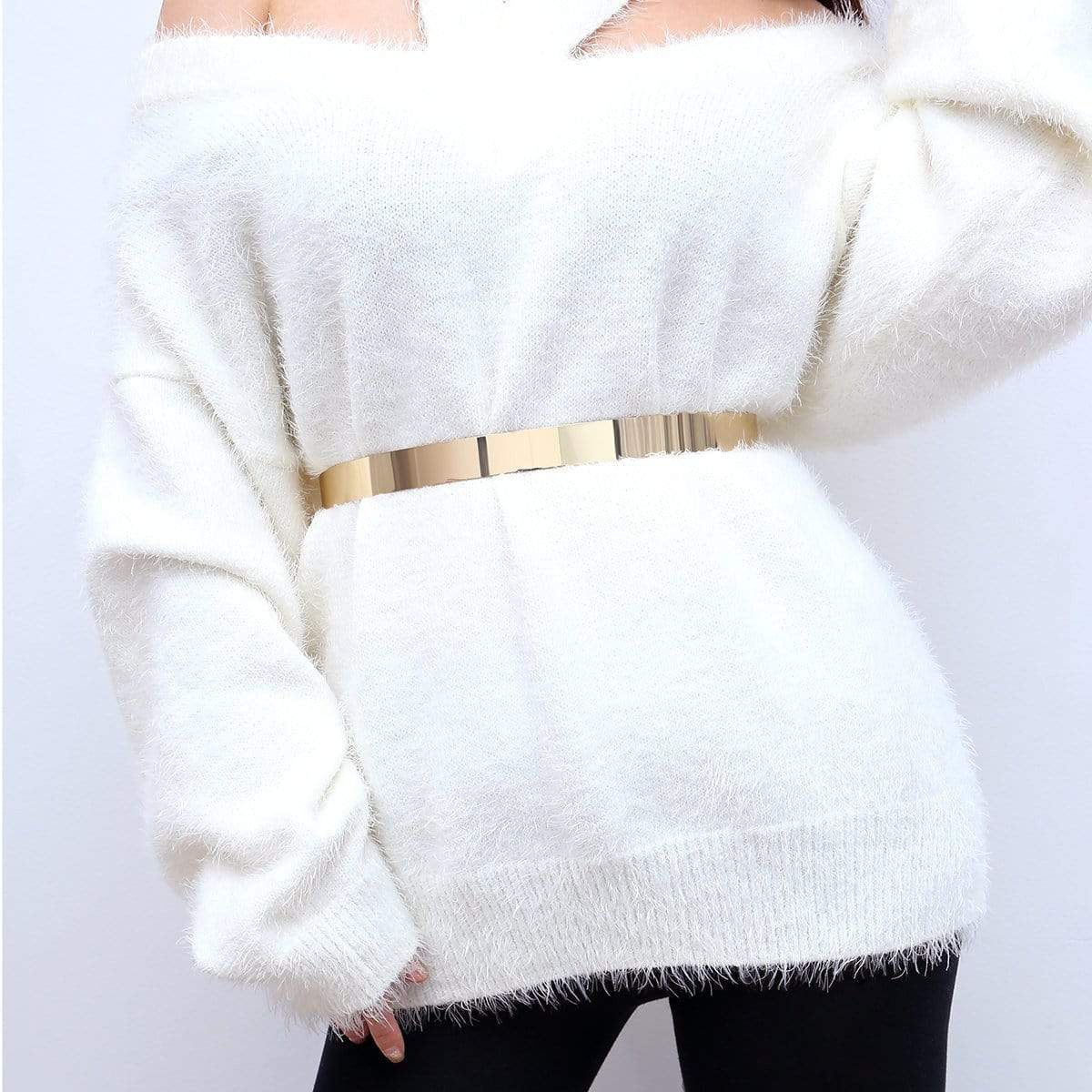 Gold Tone Stylish Waist Belt - Minimalist Skinny Belly Belt - I DO Wedding Sash - ArtGalleryZen