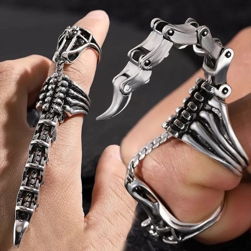 Gothic Dark Nail Finger Armor Movable Scorpion Ring - ArtGalleryZen