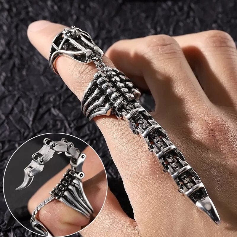 Gothic Dark Nail Finger Armor Movable Scorpion Ring - ArtGalleryZen