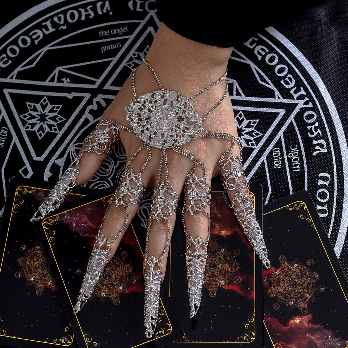 Gothic Dark Nail Fingers Hand Armor Nails Claws Bracelet - ArtGalleryZen