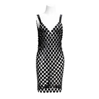 Thumbnail for Handmade Colorful Squamous Sequins Patchwork Rave Party Mini Dress - ArtGalleryZen