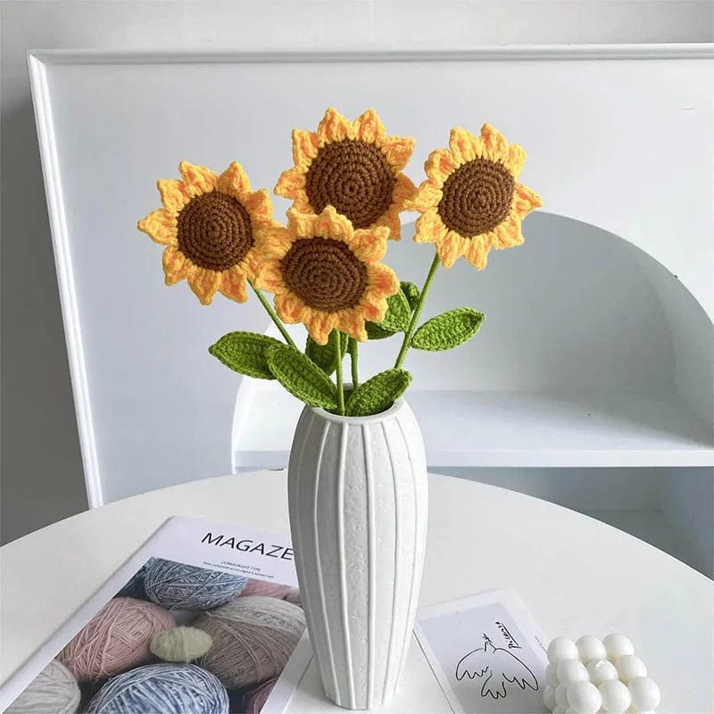 Handmade Crochet Sunflower - ArtGalleryZen