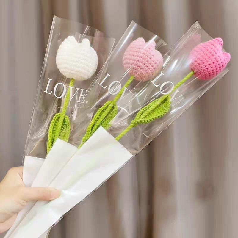 Handmade Crochet Tulip Flower - ArtGalleryZen