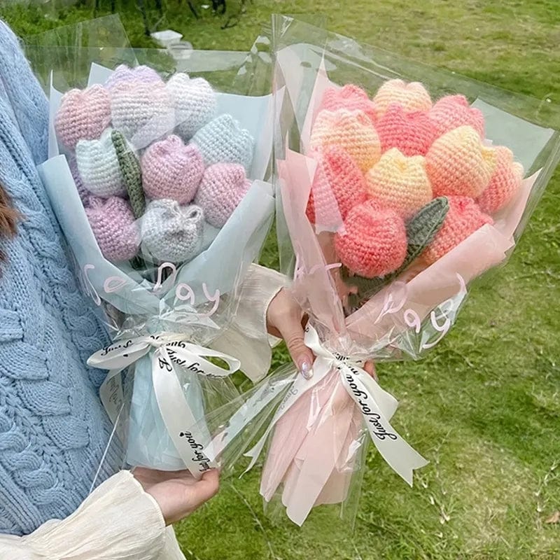 Handmade Crochet Tulip Flower - ArtGalleryZen