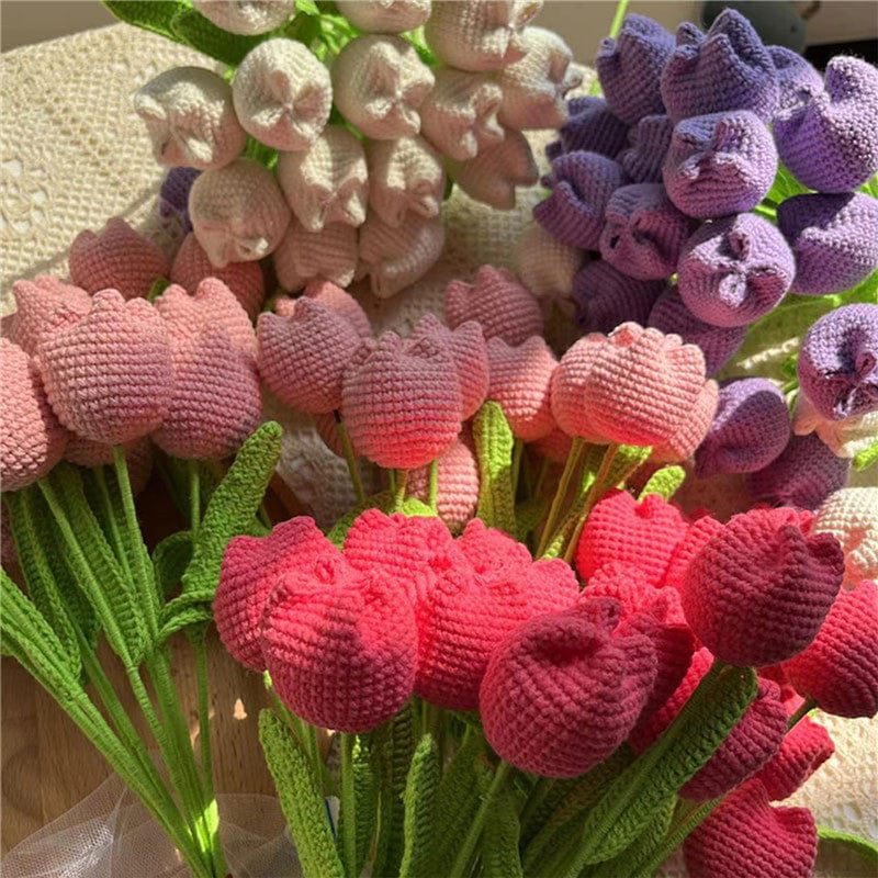 Handmade Crochet Tulip Flower - ArtGalleryZen