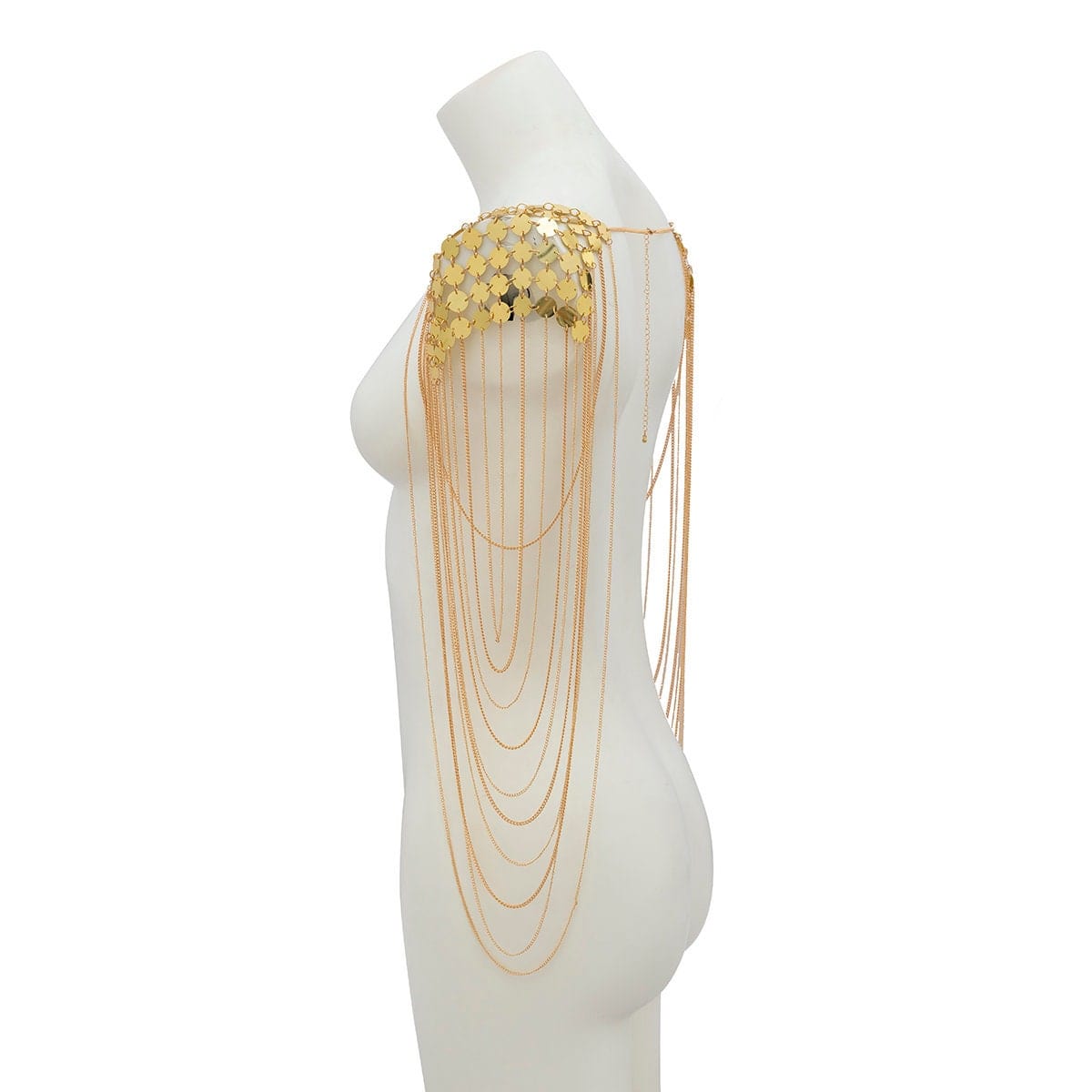 Handmade Curb Chain Tassel Glitter Squamous Sequin Shoulder Chain - ArtGalleryZen
