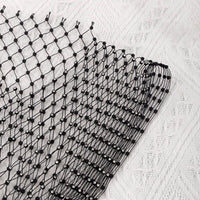 Thumbnail for Handmade Glittering Rhinestone Fishnet See Through Mesh Cover Up Long Dress - ArtGalleryZen