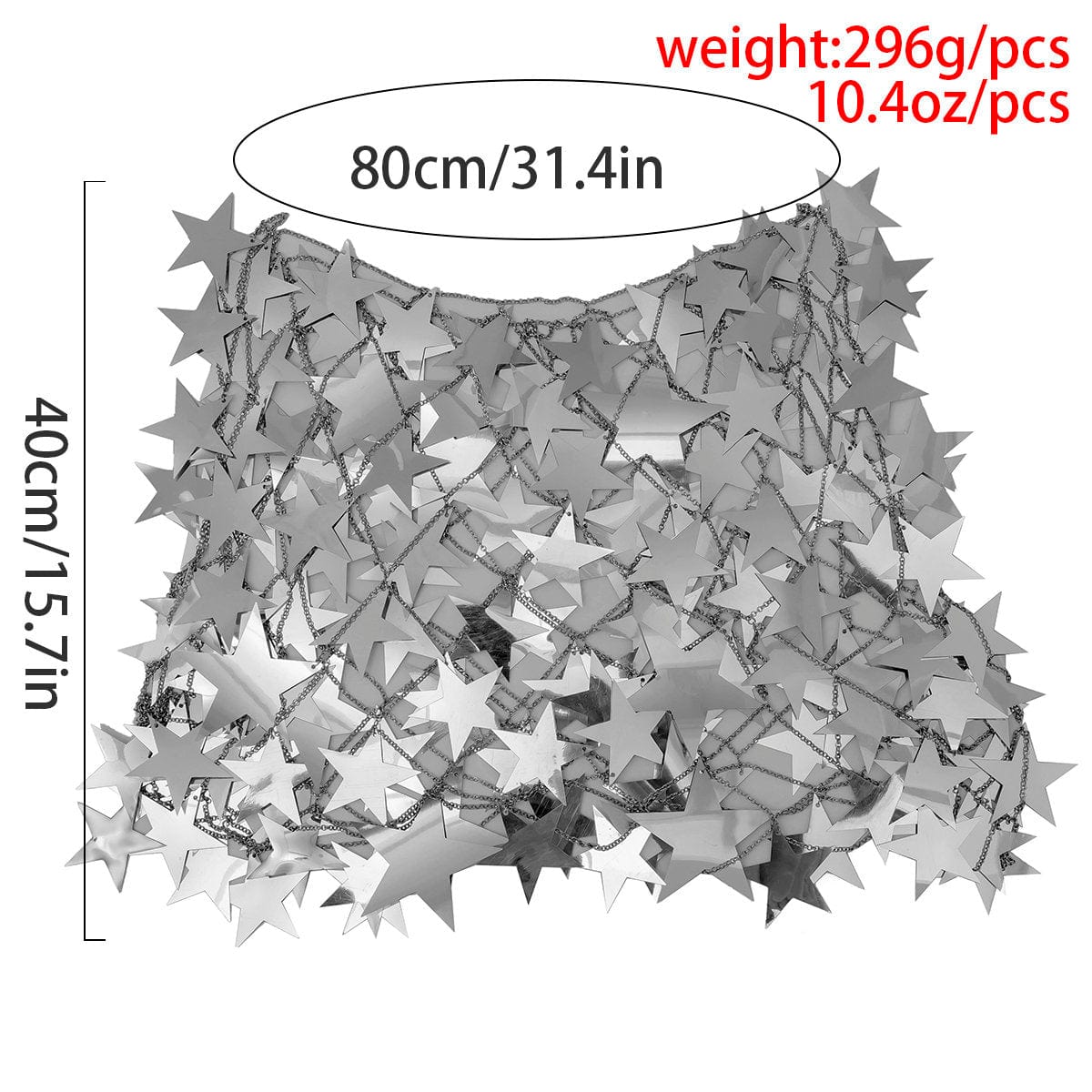 Handmade Gold Silver Tone Hollow Star Sequins Strappy Rave Party Skirt - ArtGalleryZen