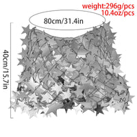 Thumbnail for Handmade Gold Silver Tone Hollow Star Sequins Strappy Rave Party Skirt - ArtGalleryZen