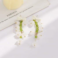 Thumbnail for Handmade Lily Of The Valley Dangle Earrings - ArtGalleryZen