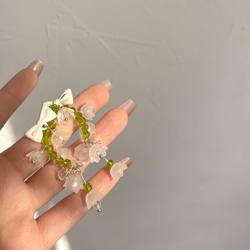 Handmade Lily Of The Valley Dangle Earrings - ArtGalleryZen