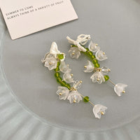 Thumbnail for Handmade Lily Of The Valley Dangle Earrings - ArtGalleryZen