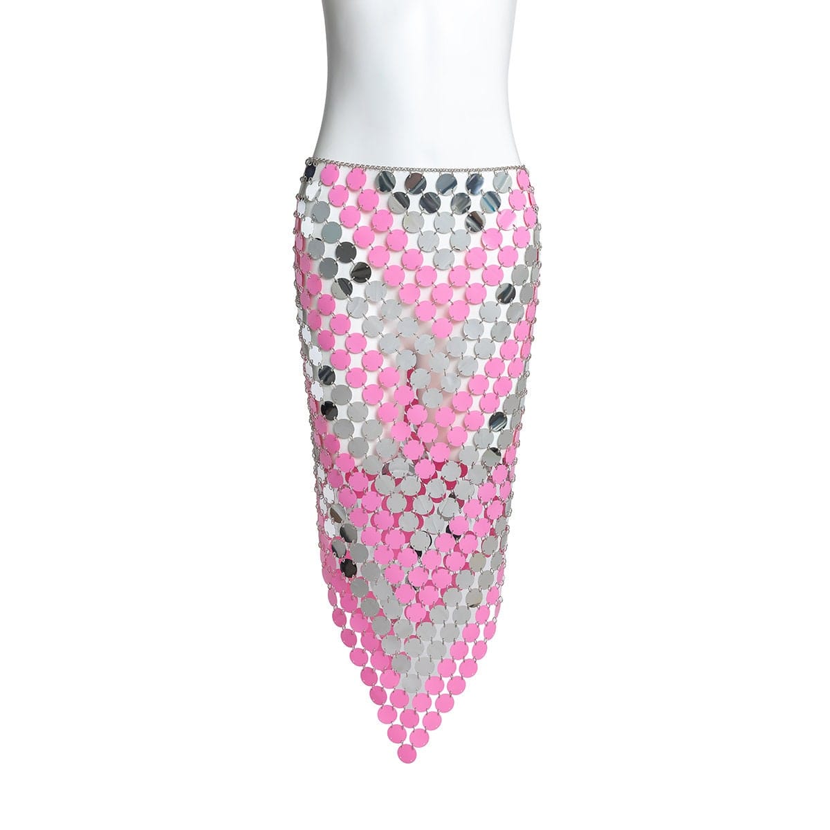 Handmade Rhombic Colorful Glitter Sequins Patchwork Strappy Nightclub Party Skirt - ArtGalleryZen