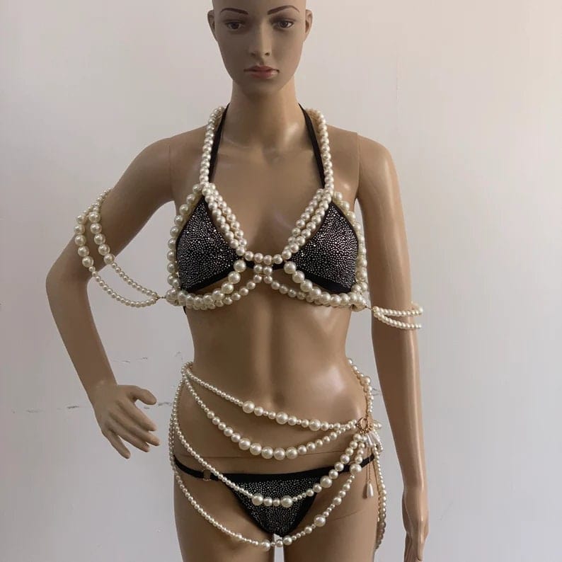 Chic Lingerie Body Chain Bra - Trendy Lingerie Bikini Bra - Halter Bac –  ArtGalleryZen
