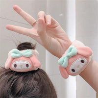 Thumbnail for Kawaii 2 Pieces Face Washing Anti-Wet Plush Wristband Hairband Set - ArtGalleryZen