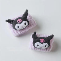 Thumbnail for Kawaii 2 Pieces Face Washing Anti-Wet Plush Wristband Hairband Set - ArtGalleryZen