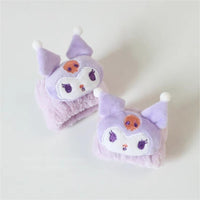 Thumbnail for Kawaii 2 Pieces Face Washing Anti-Wet Plush Wristband Hairband Set - ArtGalleryZen