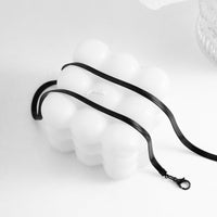 Thumbnail for Minimalist Black Herringbone Chain Choker Necklace - ArtGalleryZen