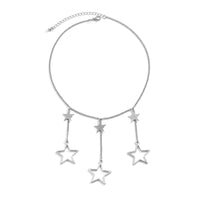 Thumbnail for Minimalist Celestial Star Tassel Choker Necklace - ArtGalleryZen